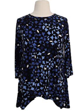 Anne Klein Geometric Print Swing Tunic Top